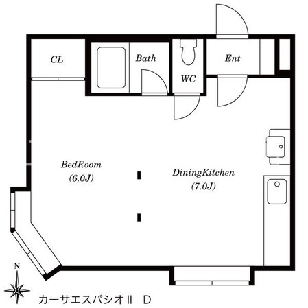 北３４条駅 徒歩10分 2階の物件間取画像